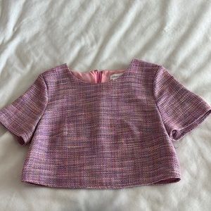 Lovers and Friends multicolored cropped tweed top